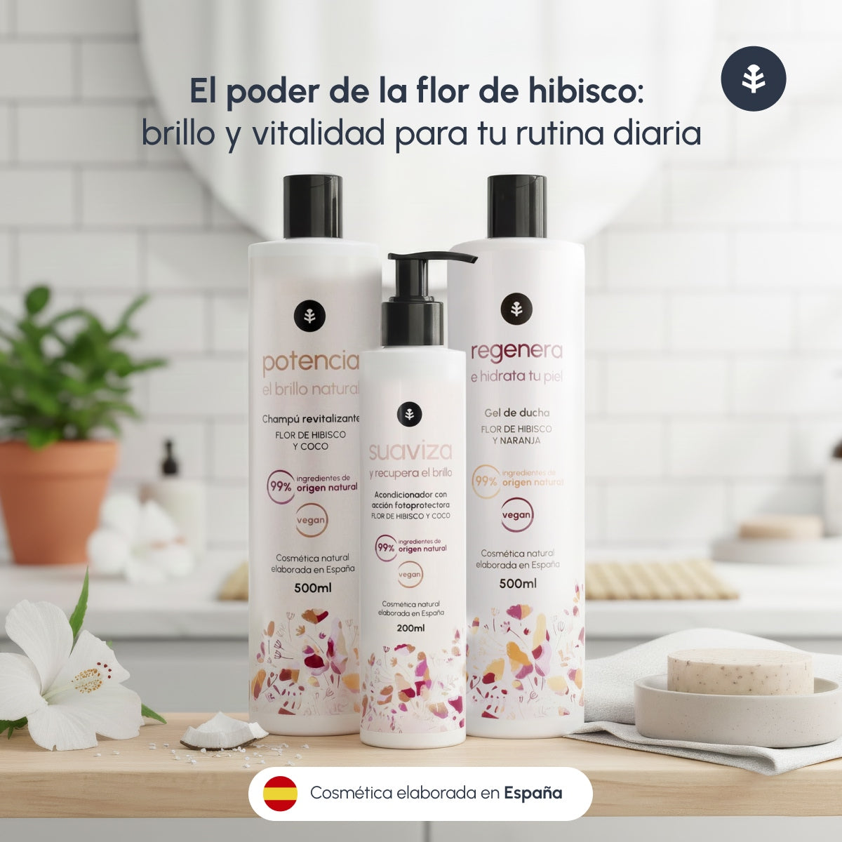 Balsamo Recupero Lucentezza ai Fiori di Ibisco e Cocco Planeta Huerto 200 ml