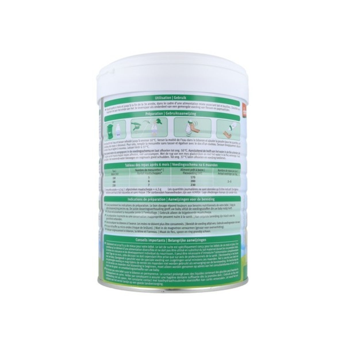 Latte di capra di proseguimento 2 (dopo il 6° mese) LATA, Holle, 800 g