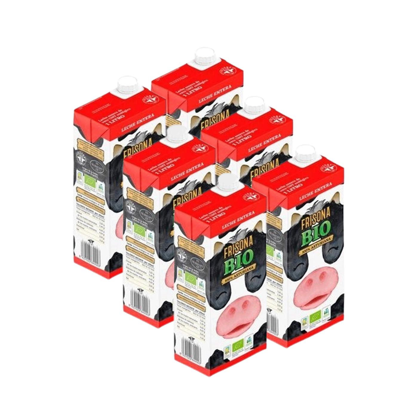 Organic Frisona Whole Milk Pack of 6 x 1L