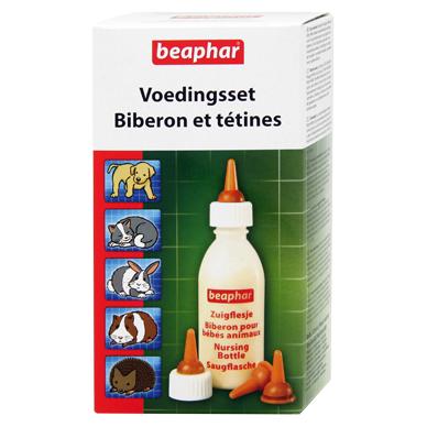Set babyfles + 4 spenen + reiniger Beaphar