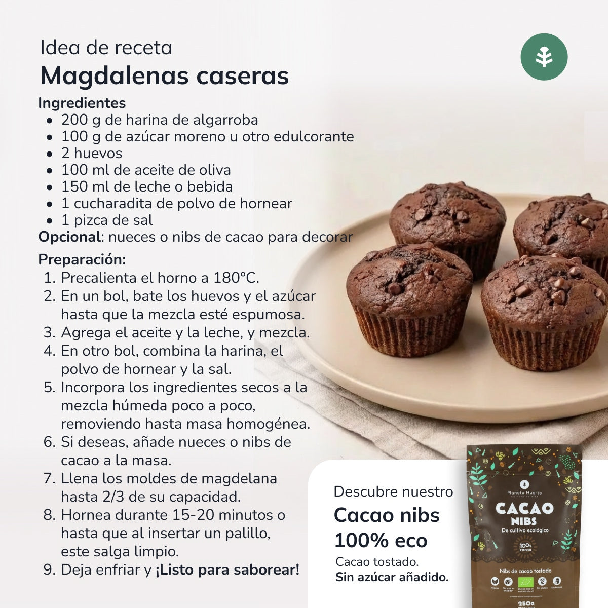 Johannisbrotmehl Eco Planeta Huerto 800 g