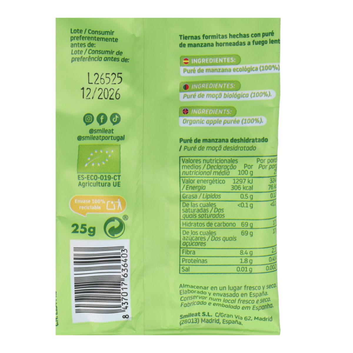 Snack aux pommes ECO 25 g, Triboo