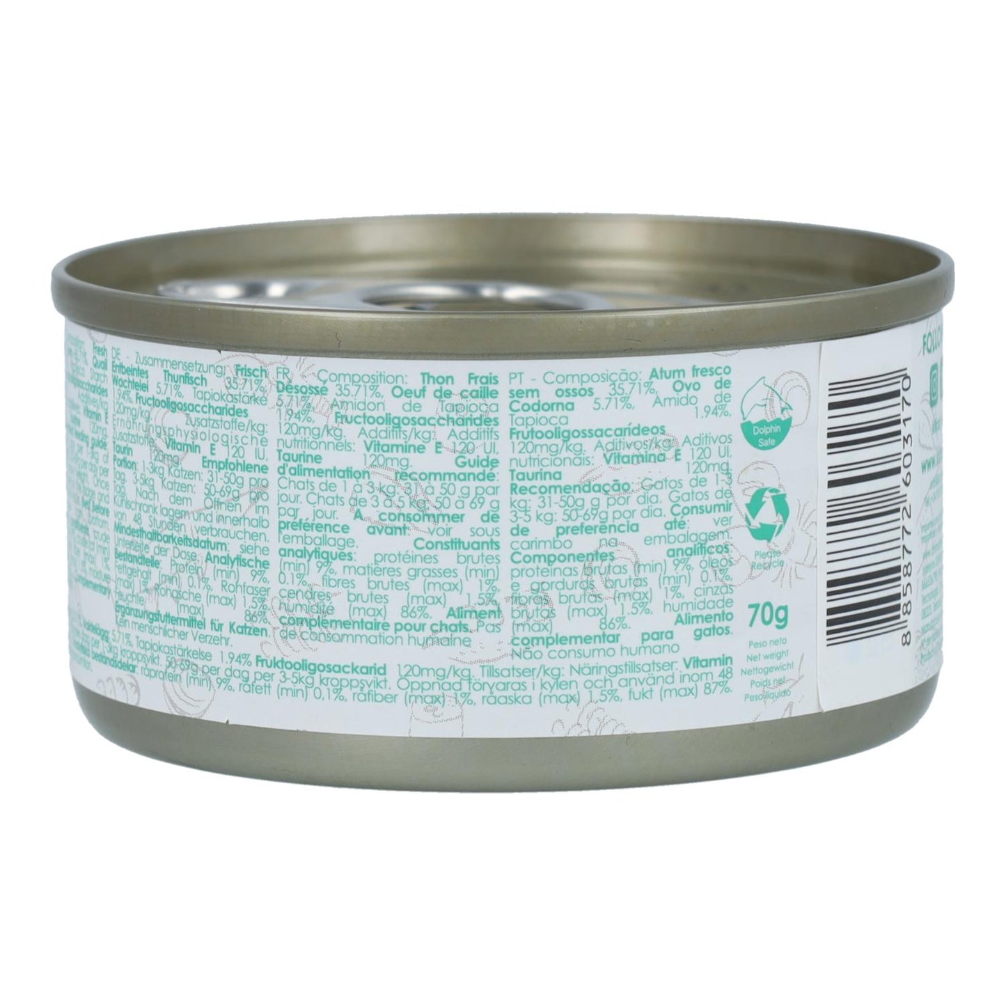 Kit Cat Lata Gravy - Tonno e uova di quaglia 70 g Cibo umido per gatti in salsa