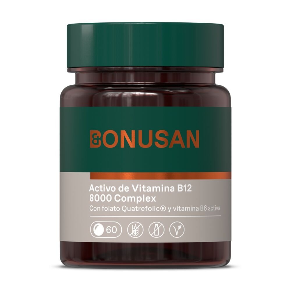Aktives Vitamin B12 8000 Complex Bonusan 60 Tabletten