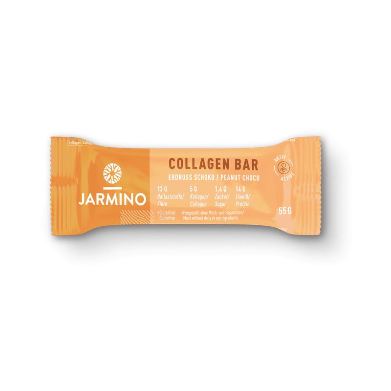 Barre protéinée au collagène, cacahuètes et cacao Jarmino 55 g