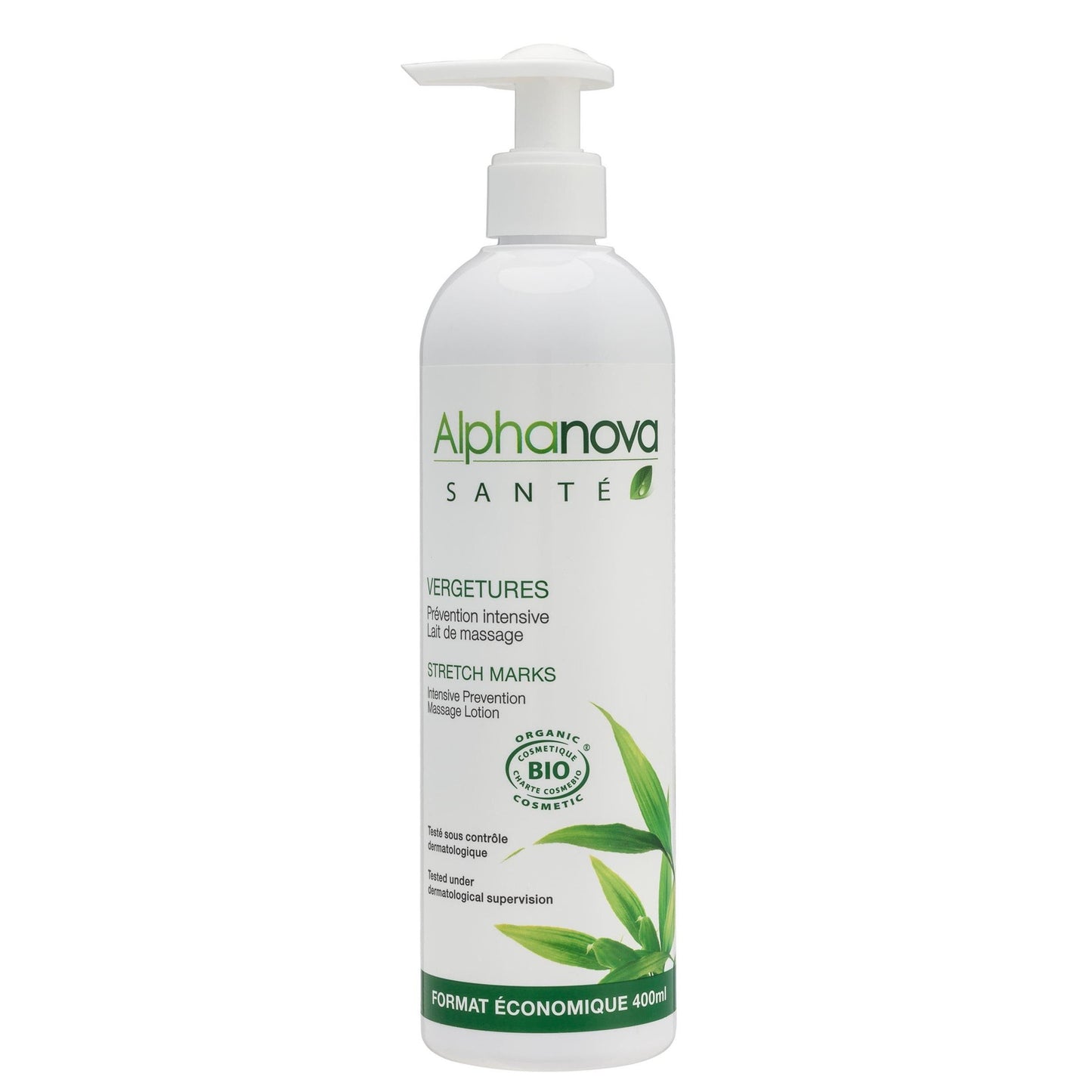 Latte da massaggio anti smagliature BIO Alphanova 400 ml.
