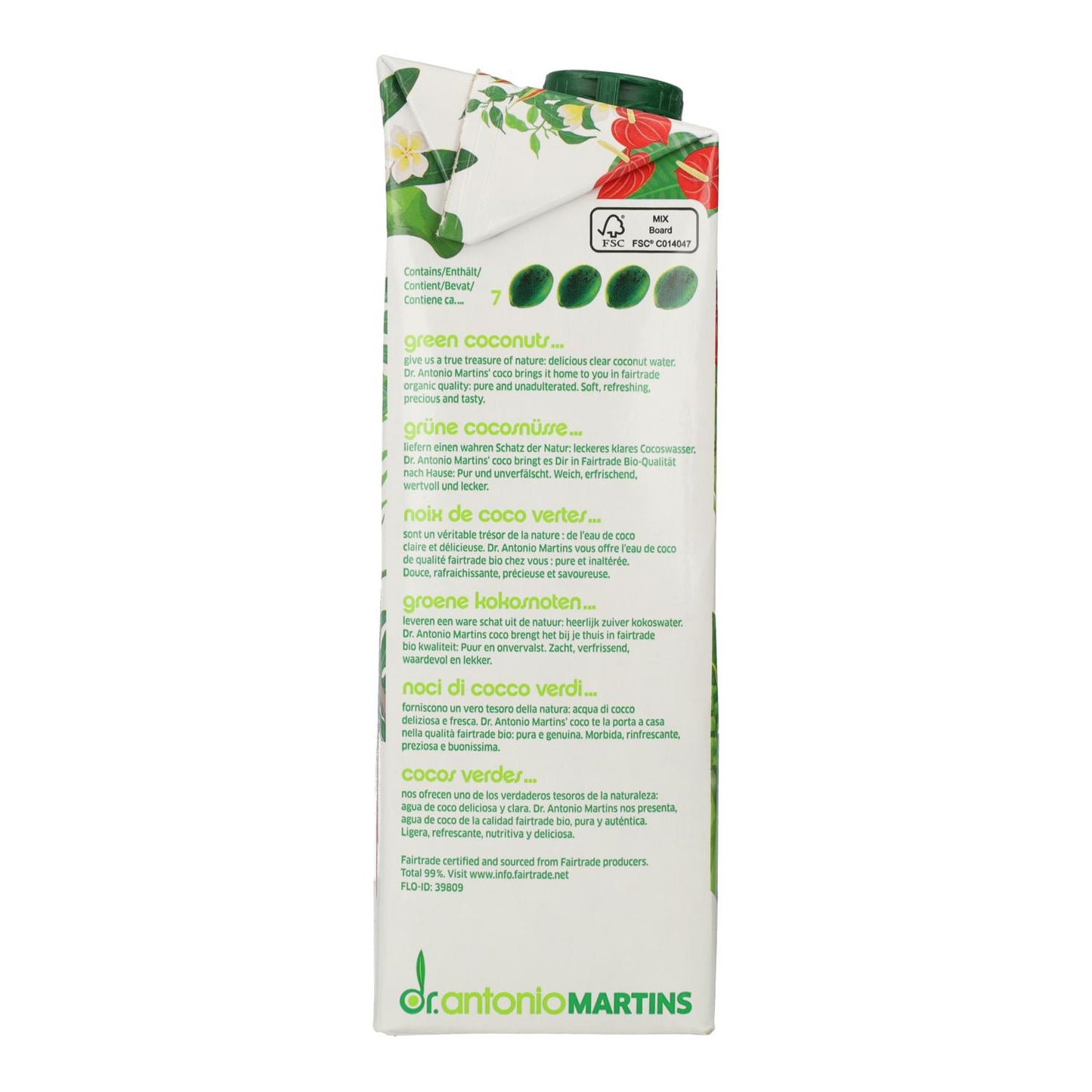 Pure Bio Dr. Martins Rijpe Kokosdrank 1L