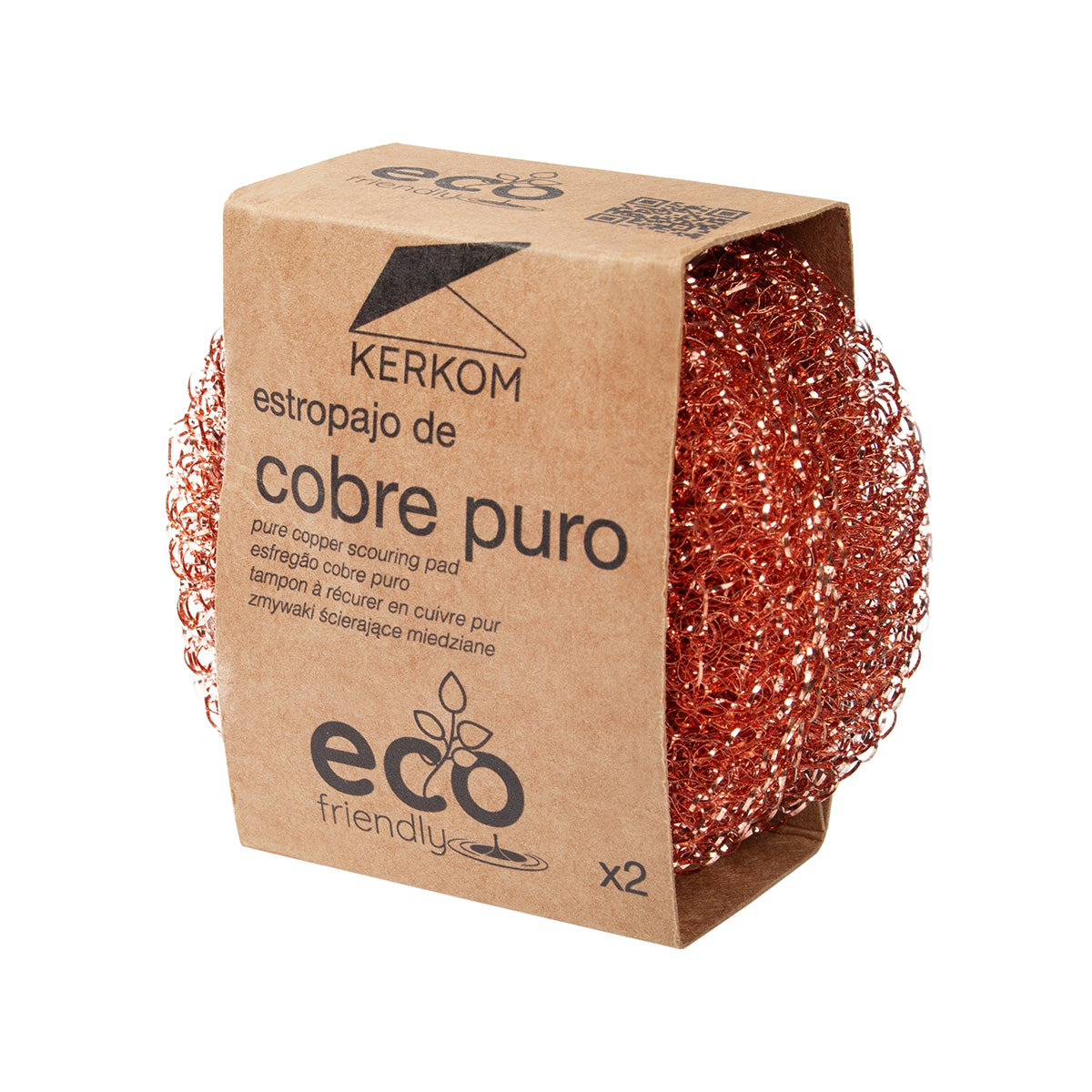 2 Eco Friendly ROZENBAL pure copper scouring pads