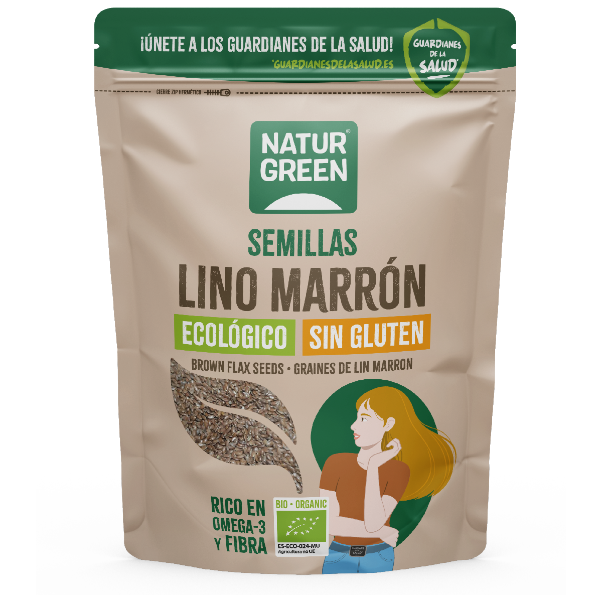 Semi di lino marroni biologici Naturgreen 500 g