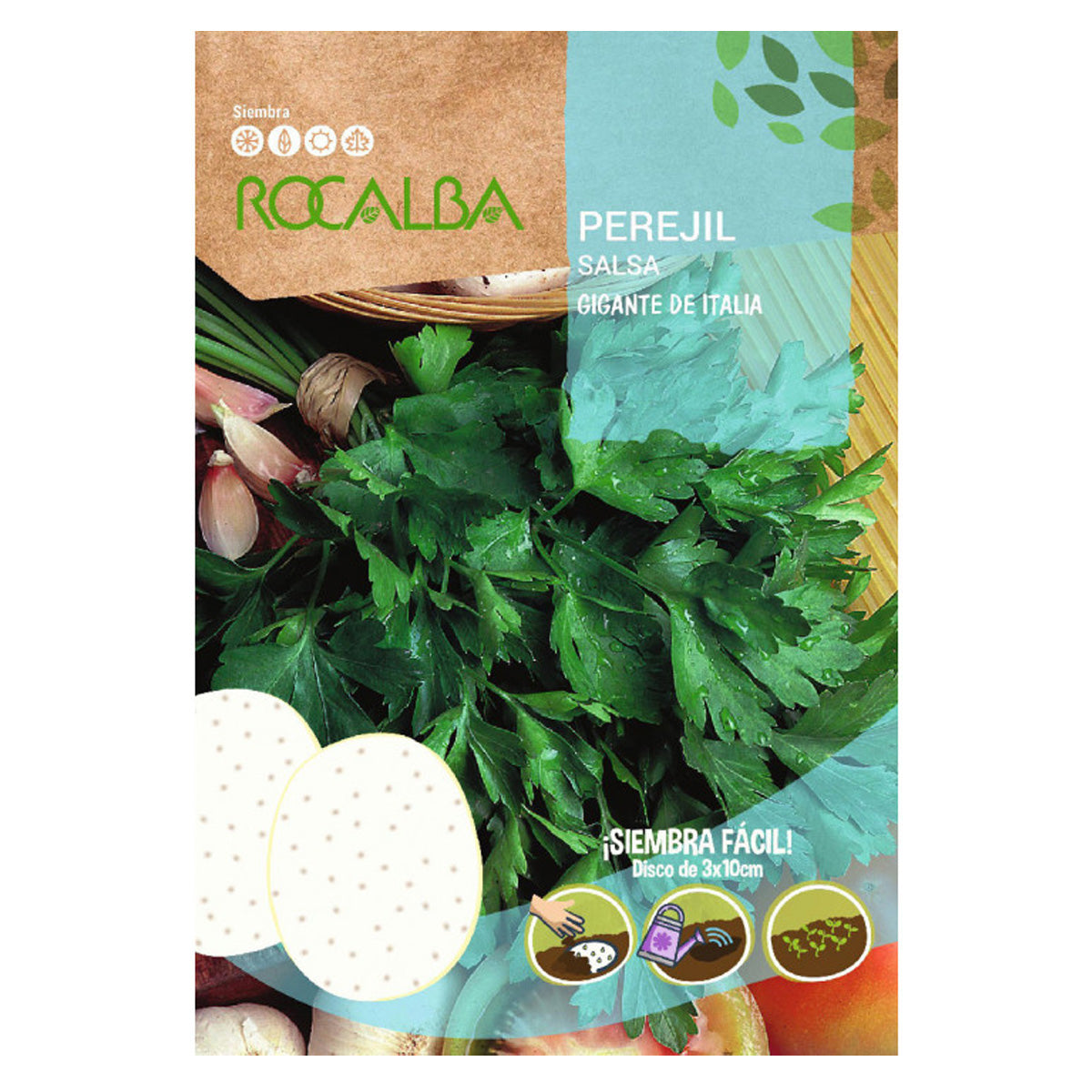 Samen der italienischen Riesenpetersilie in Scheiben, Rocalba