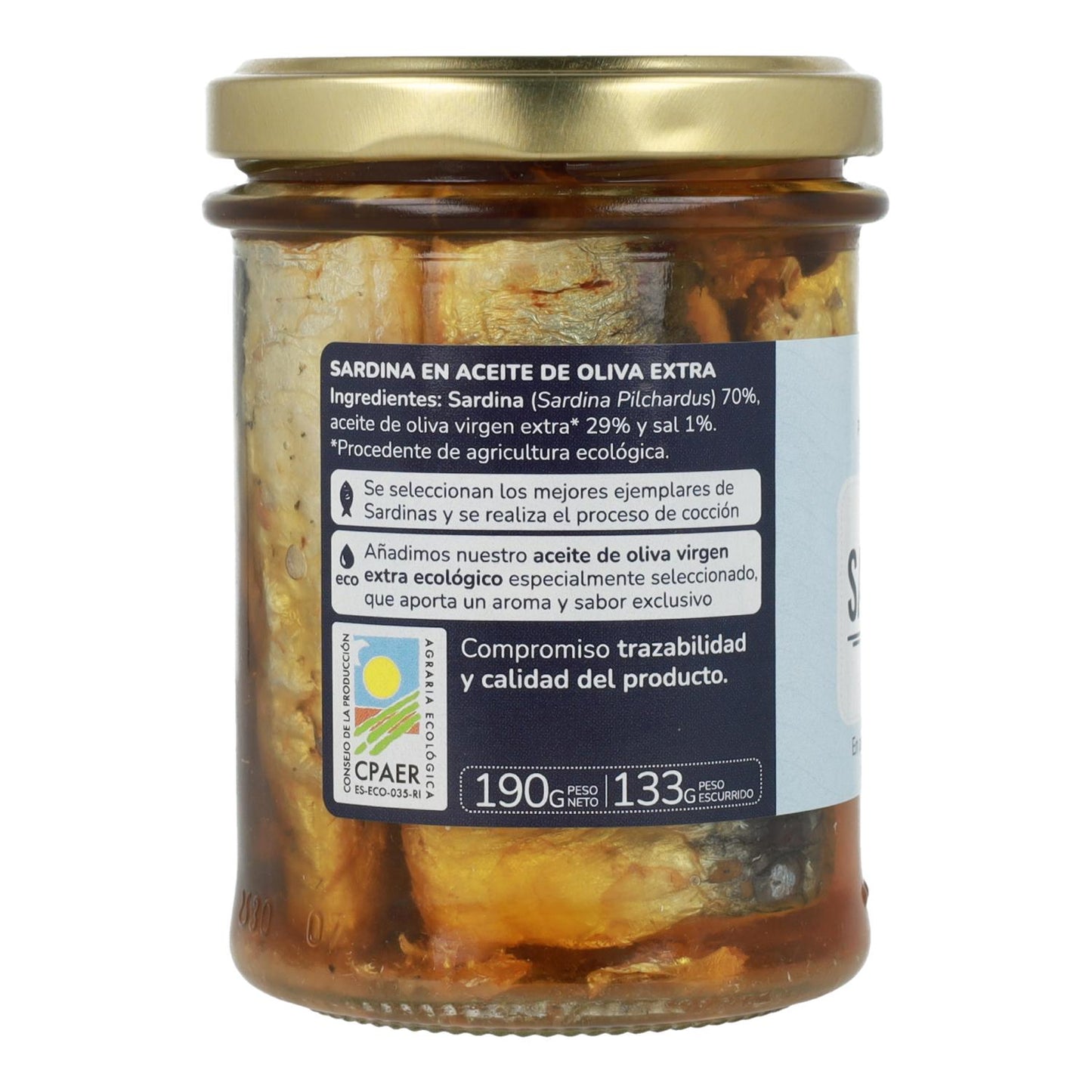 Confezione 3x Sardine in olio d'oliva ECO Planeta Huerto 190 g