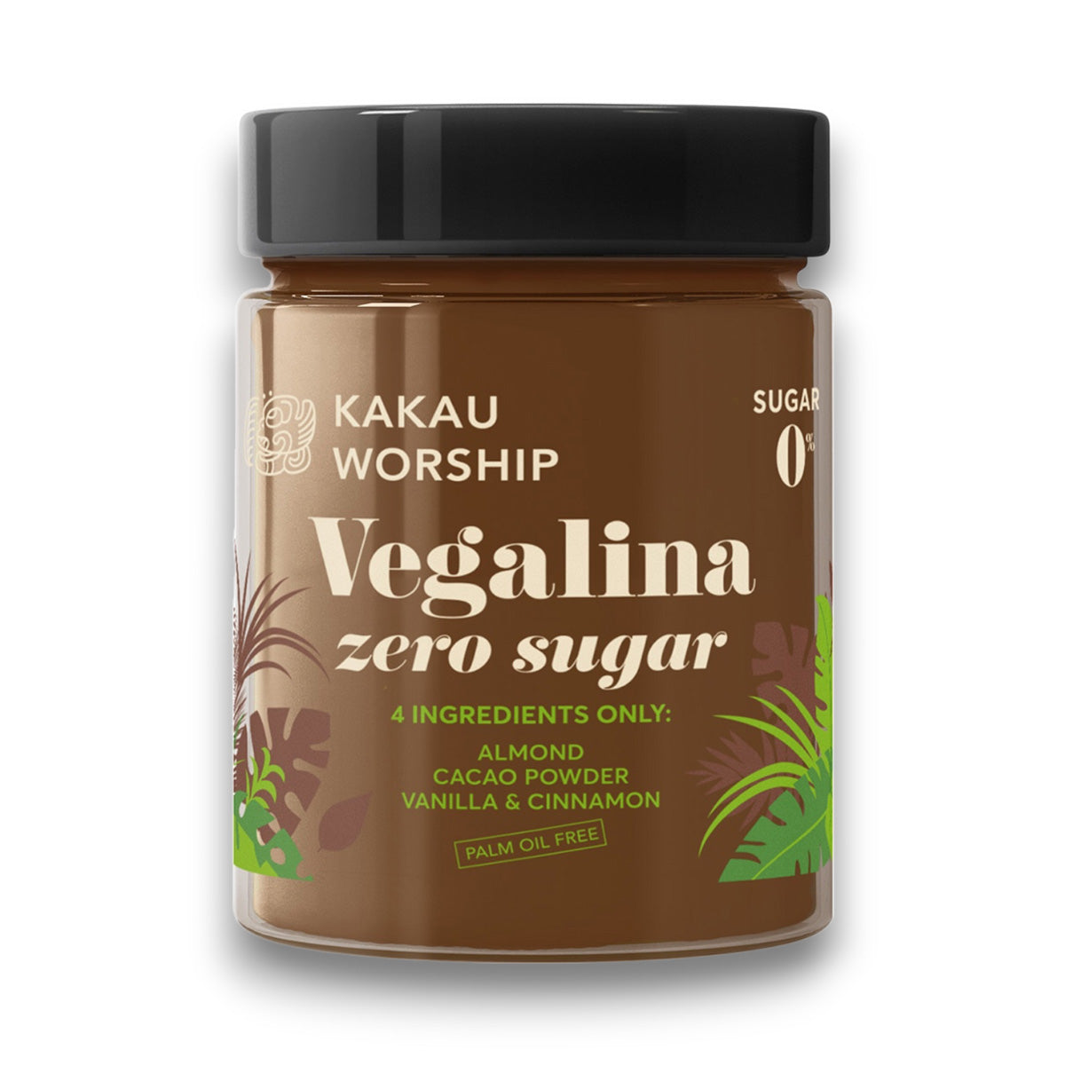 Crème de cacao Vegalina Zero Sugar Amande 95 % Kakau Worship 200 g