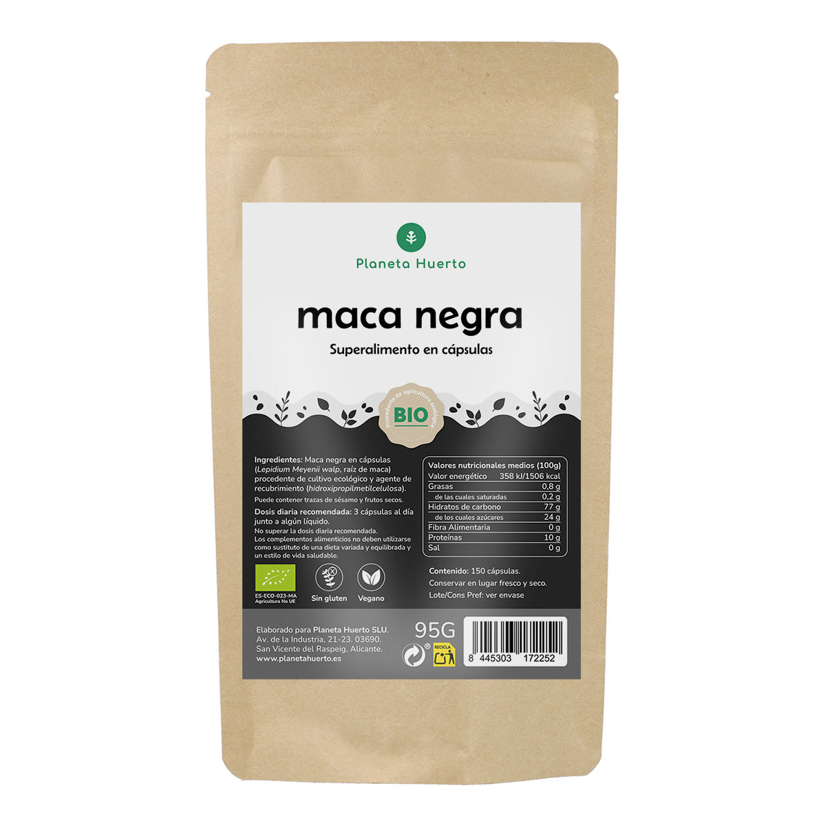Maca nera biologica Planeta Huerto 150 capsule