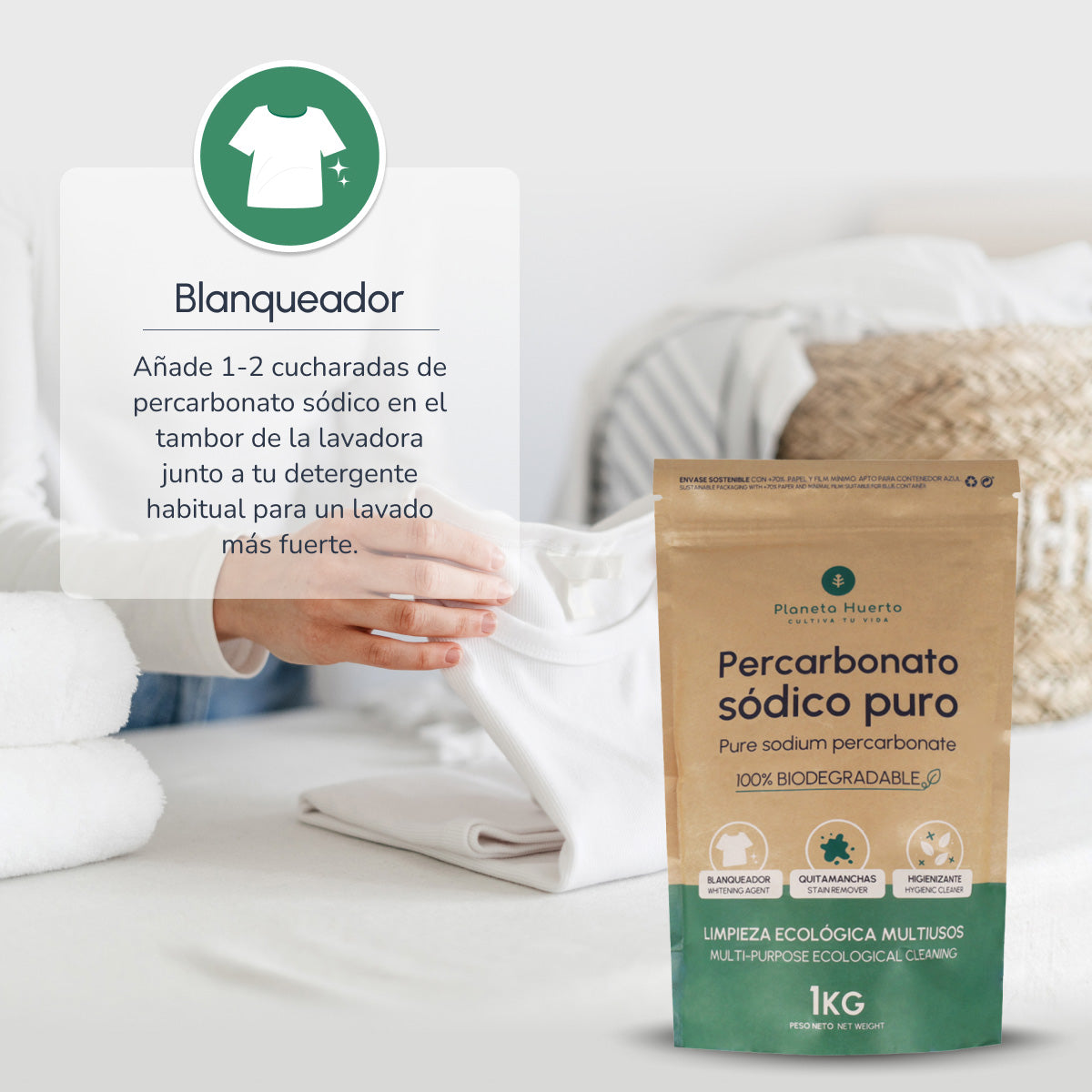 Confezione 3xPercarbonato di sodio Planet Garden 1 Kg