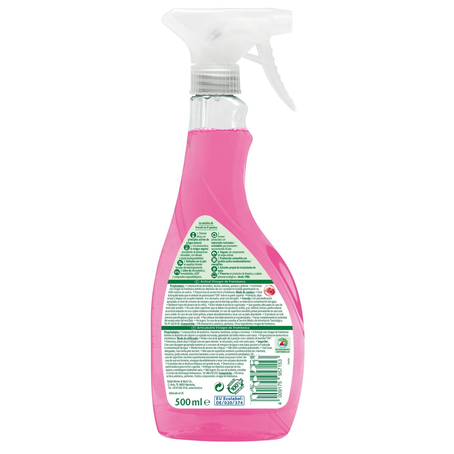 Frosch kalkborttagningsspray med hallonsmak 500 ml