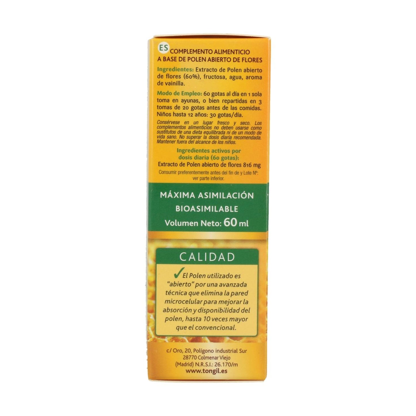 Pollen ouvert Apicol Tongil 60 ml