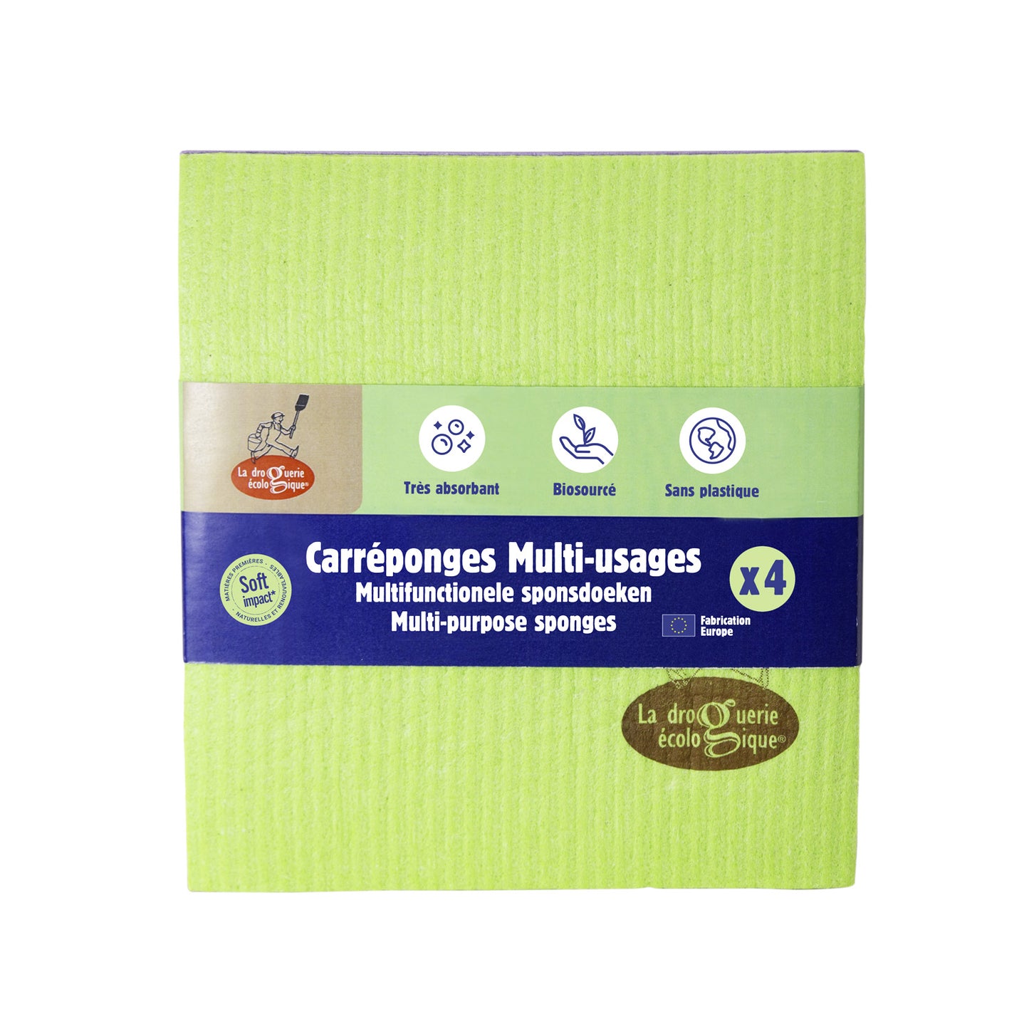 Cellulose/cotton cleaning cloths 4 pcs