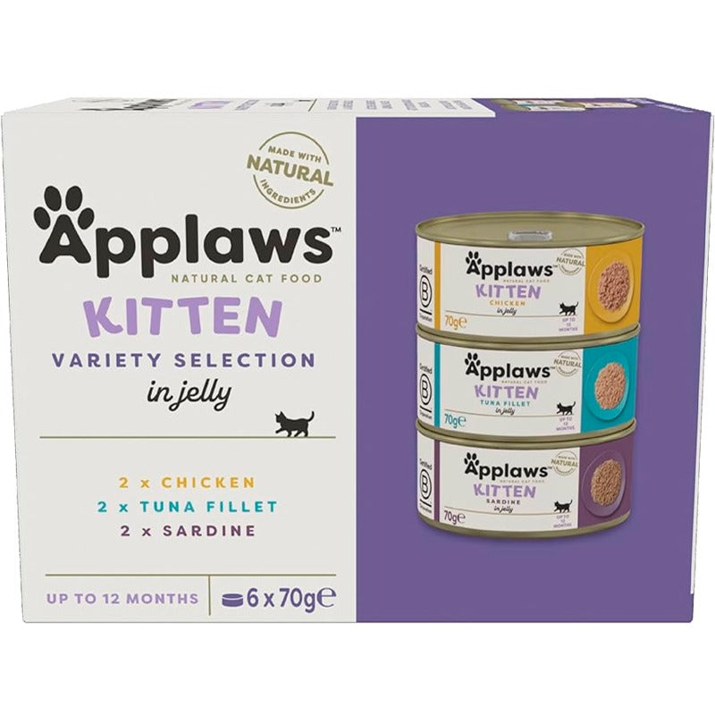 Applaws Cat Kitten Multipack 6 x 70 g våtfoder för katter, naturligt och spannmålsfritt