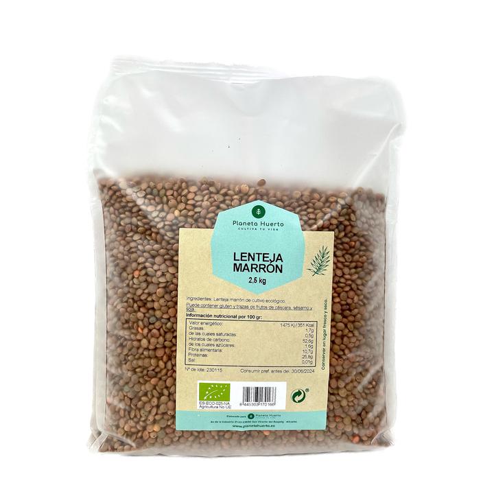 Brown Lentils ECO Planeta Huerto 2,5 kg
