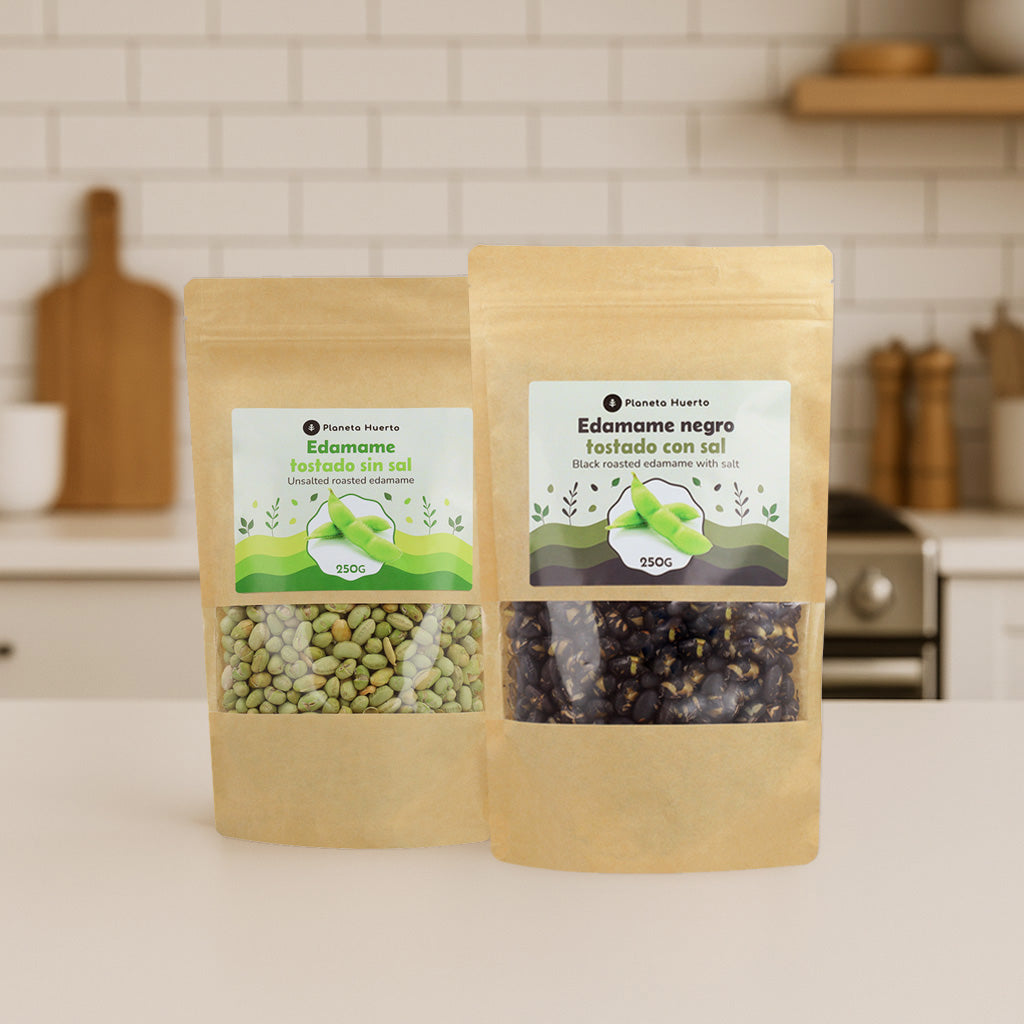 Ongezouten geroosterde groene edamame Planeta Huerto 250gr