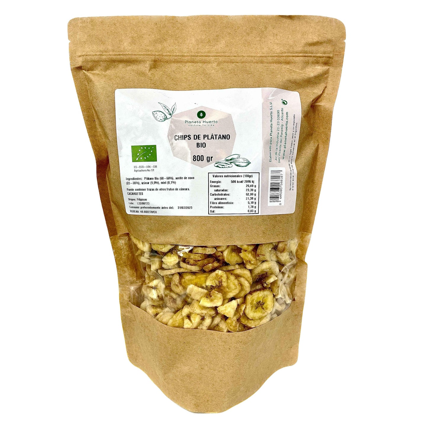 Patatine alla banana ECO Planeta Huerto 800 g
