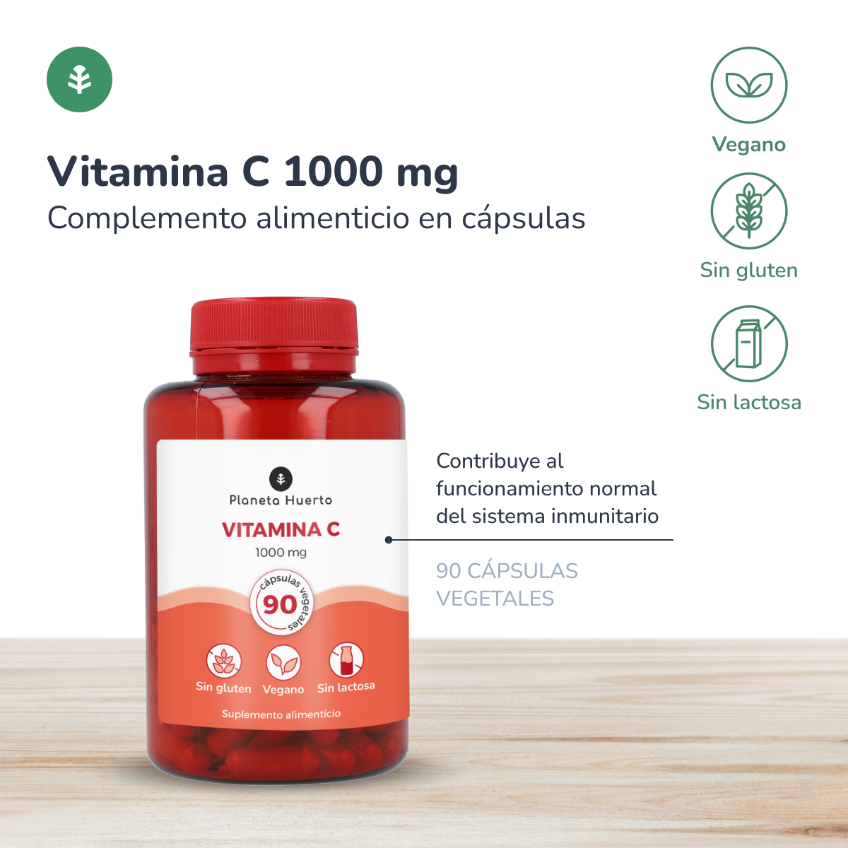 Vitamina C 1000 mg Planeta Huerto 90 capsule vegetali