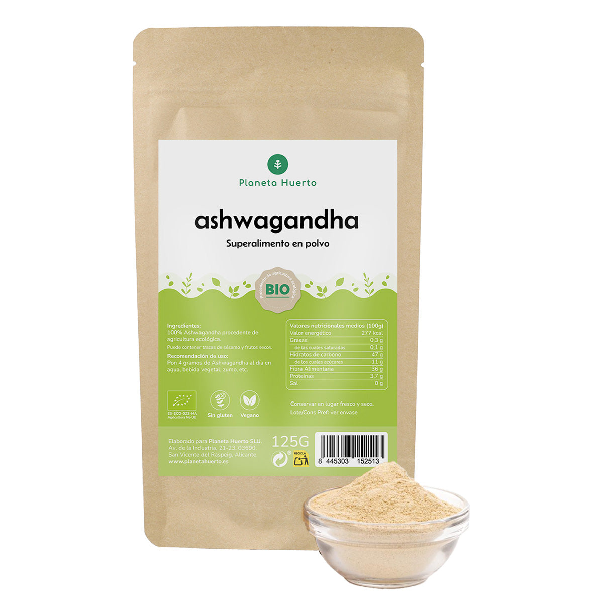Ashwagandha poudre ECO Planeta Huerto 125 g