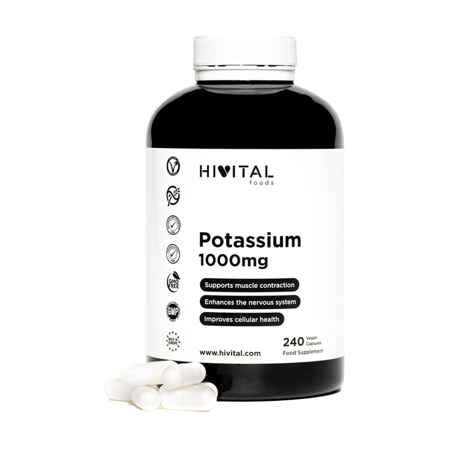 Potasio 1.000 mg Hivital 240 cápsulas
