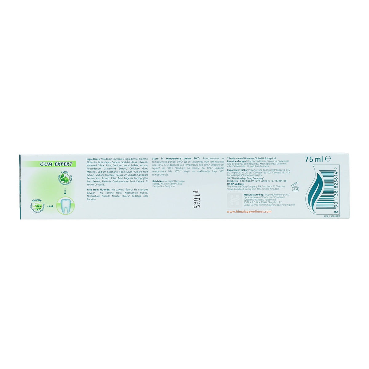 Dentifrice à la menthe fraîche Himalaya 75 ml