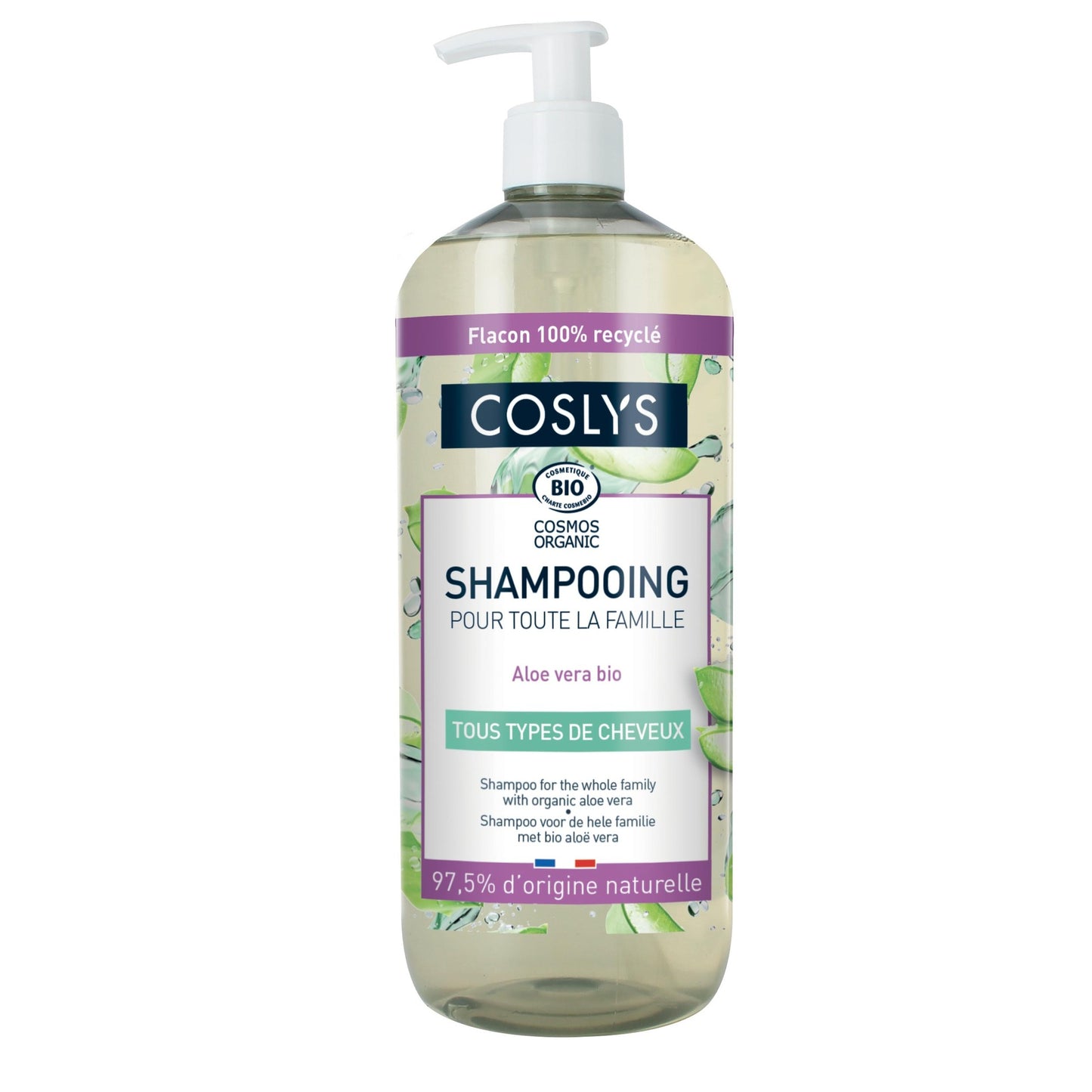 Shampooing pour toute la famille à l'aloe vera Coslys 1 l