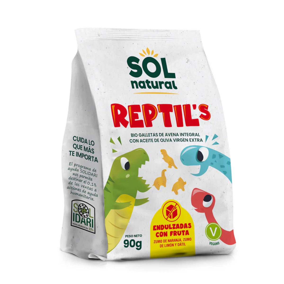 Pack of 12 Bio Sol Natural Organic Oat and Fruit Biscuits for Children 90 g