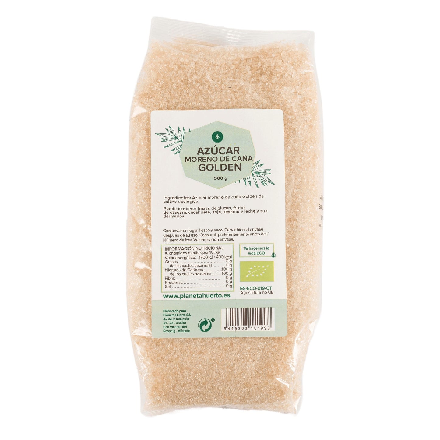 Zucchero di canna dorato ECO Planeta Huerto 500 g