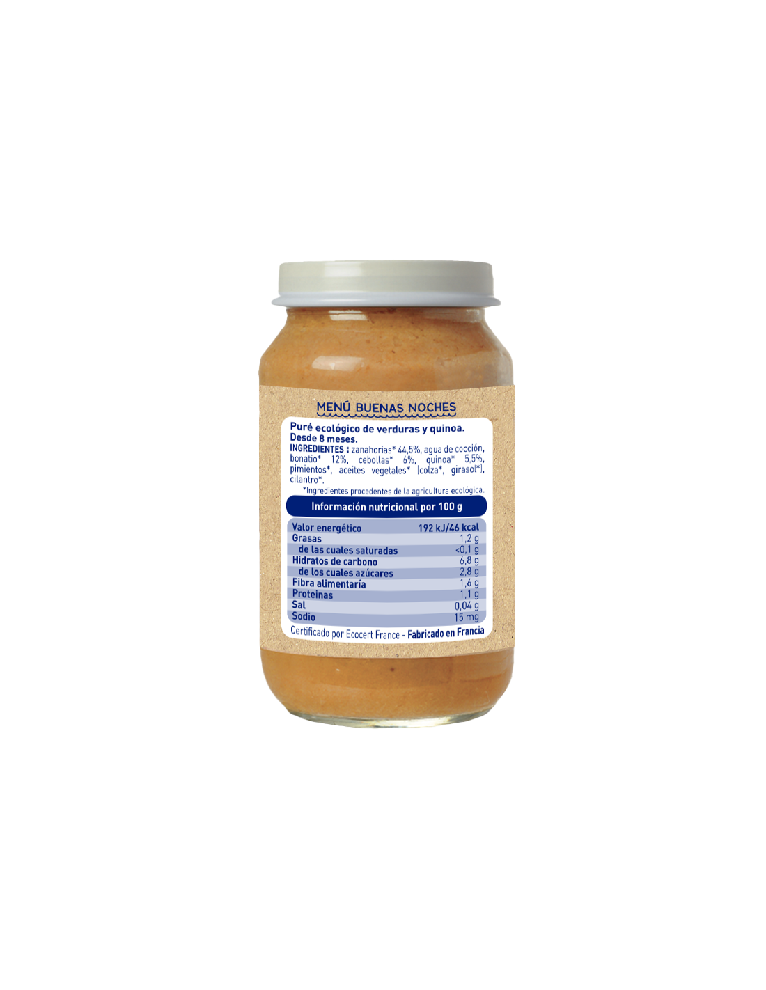 Potje Menu Tradicion Groenten en Quinoa Babybio 200 g