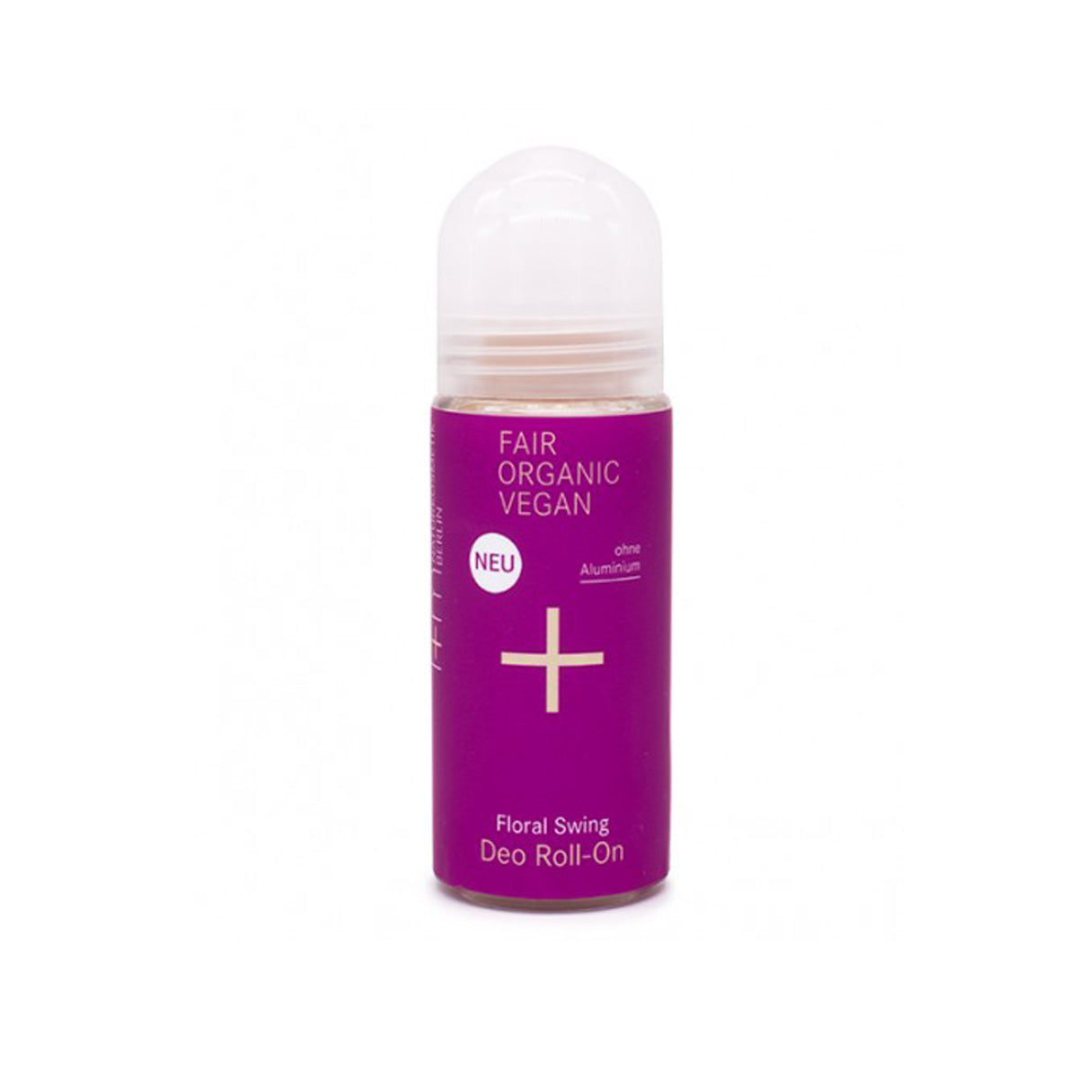 Deodorante roll-on floreale. 50 ml. Vetro e plastica riciclati e riciclabili.