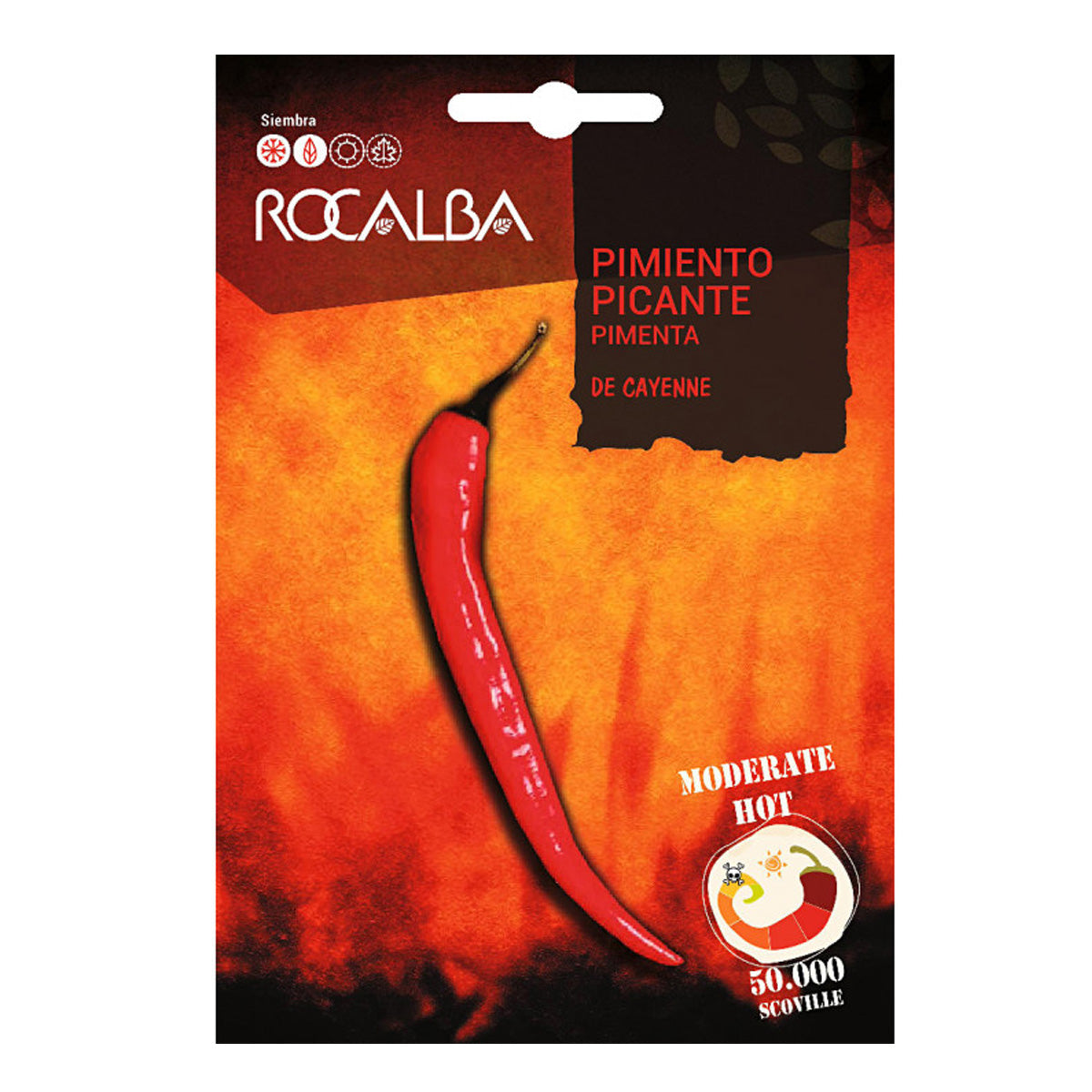 Semillas de pimiento picante Cayene, Rocalba
