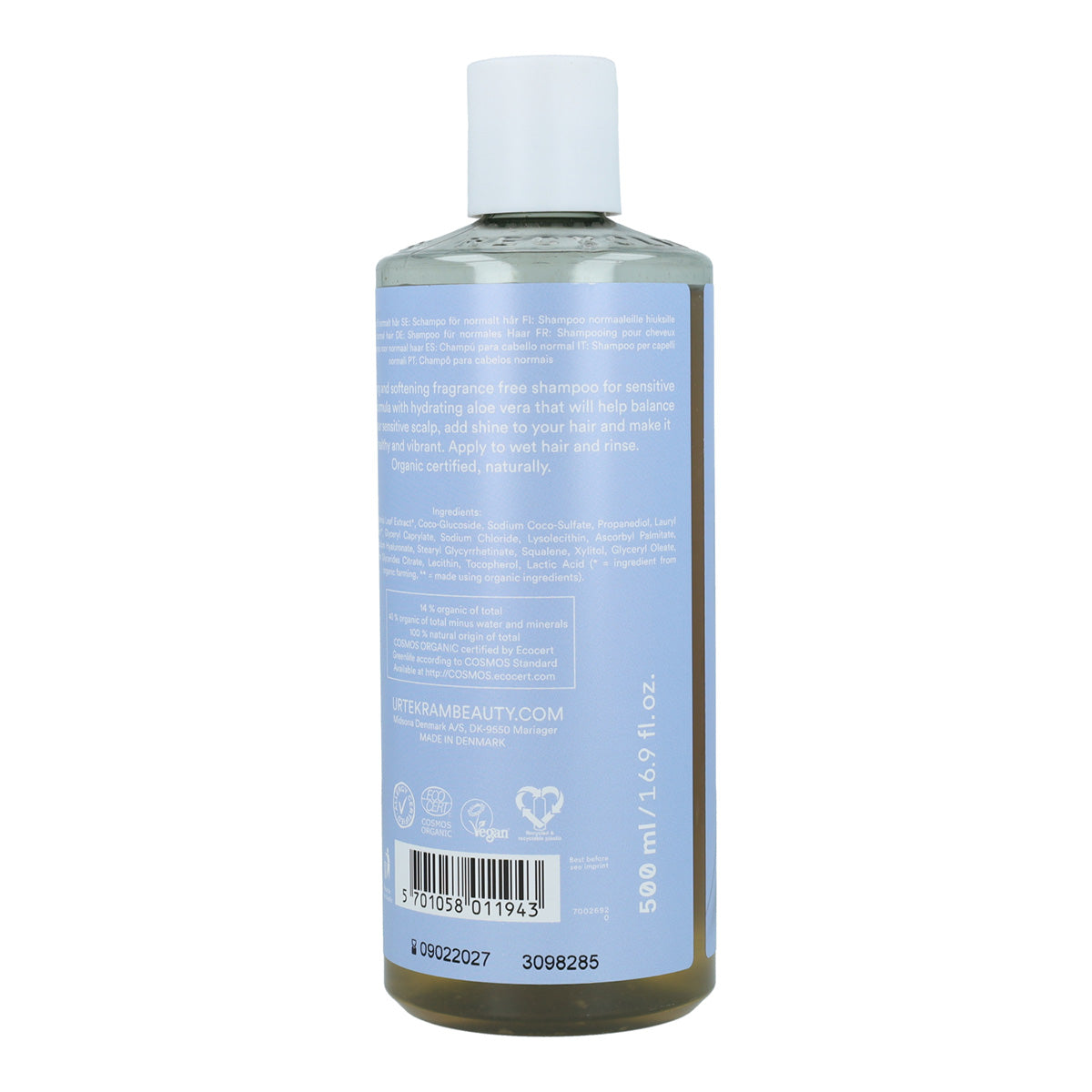 Shampooing sans parfum Urtekram 500 ml