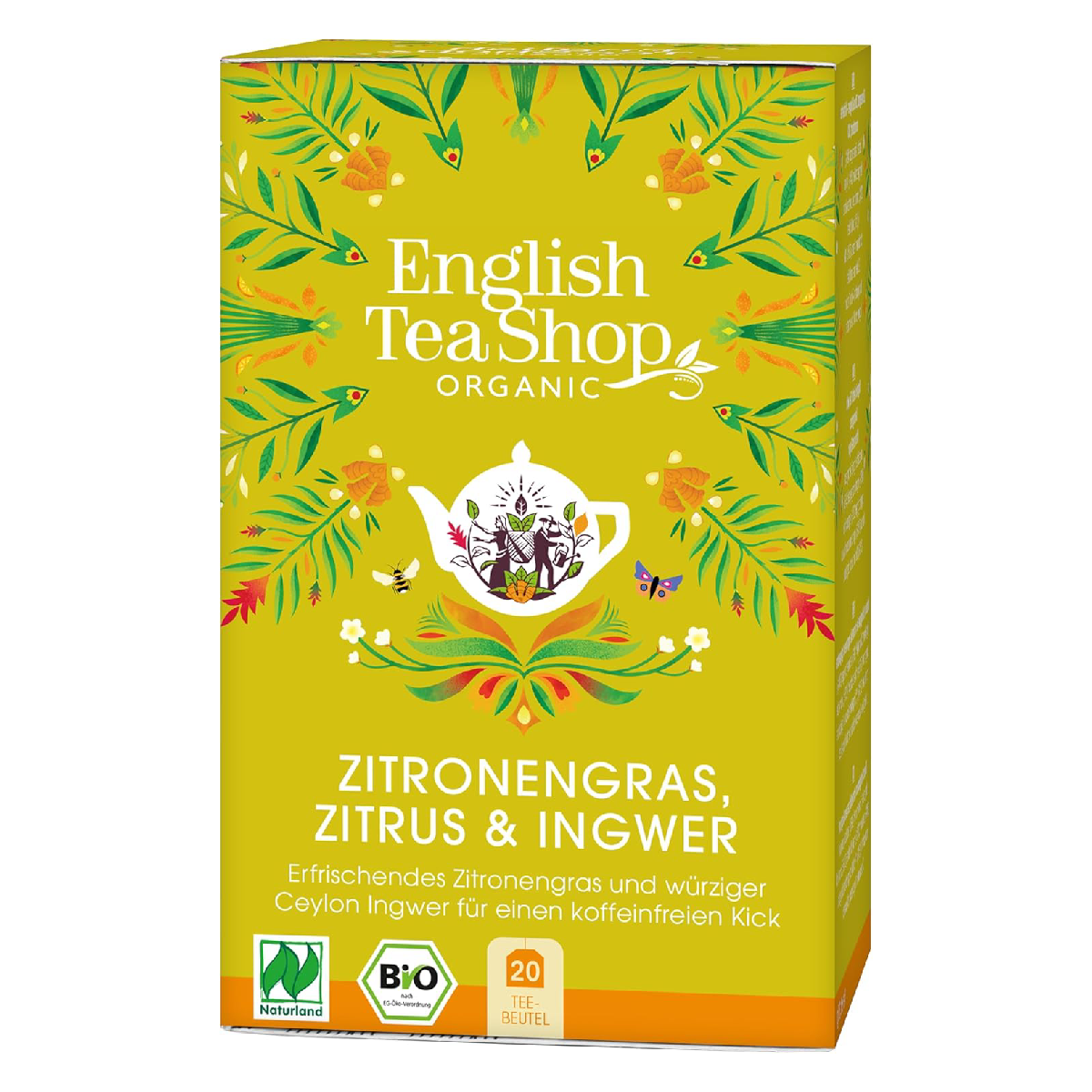 Infuso di foglie di limone, arancia, zenzero e mandarino English Tea Shop 20 bustine