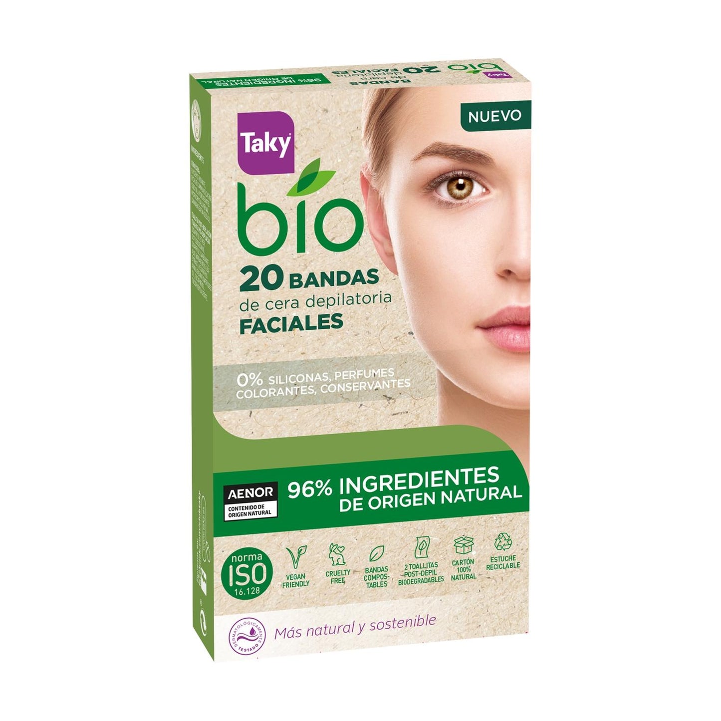 Taky Organic Waxing Facial Strips 20 Facial Strips
