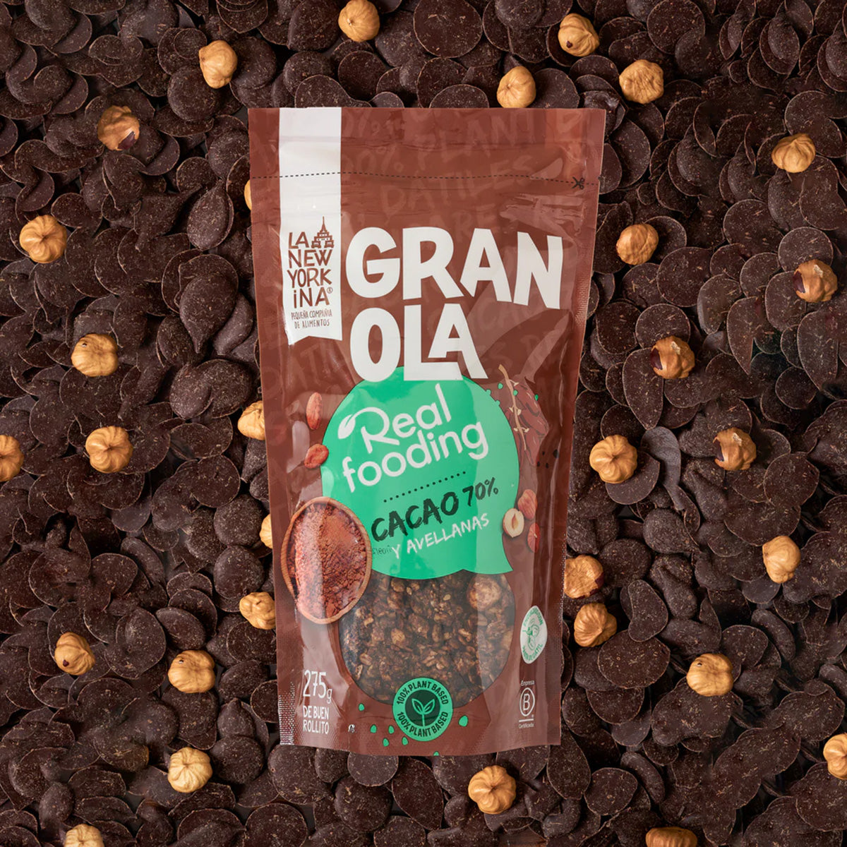 Real Fooding Granola with 70% Cocoa La Newyorkina 275 g
