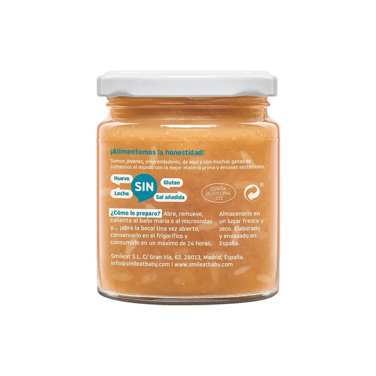 Petit pot de riz au saumon et petits pois ECO CA CHI TOS Smileat, 230 g