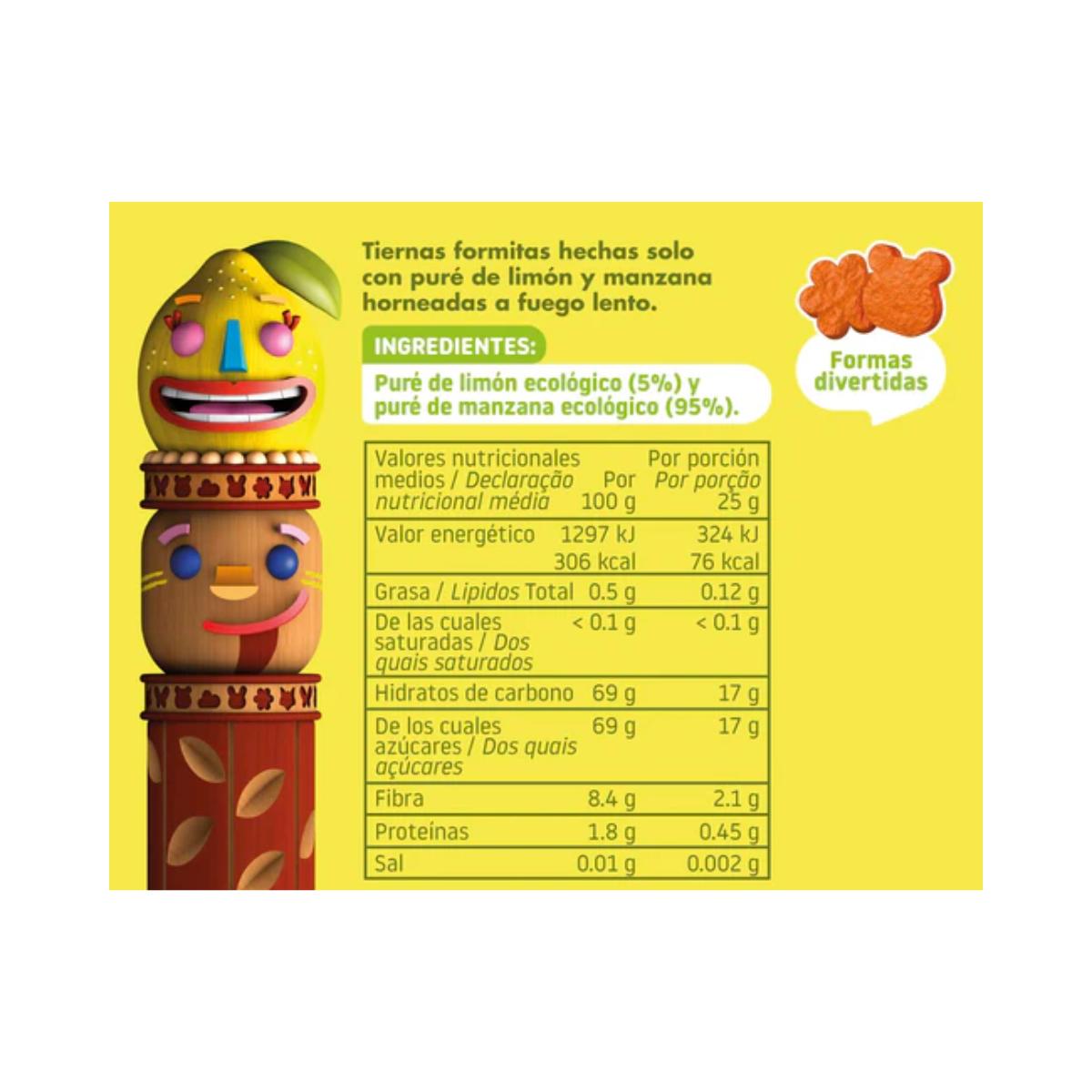 3er-Pack Bio-Snack mit Apfel und Zitrone 25 g Smileat- Triboo