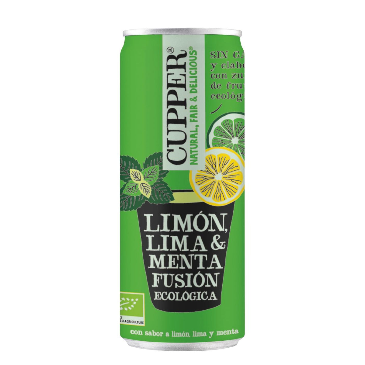 Bibita alla menta, limone e lime biologica Cupper 250 ml