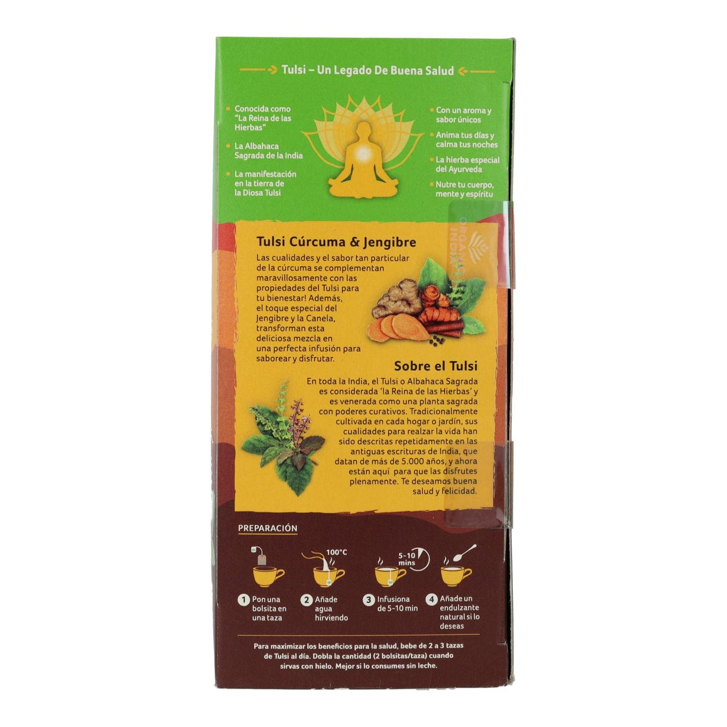 Tulsi Turmeric Ginger Organic India 25 zakjes