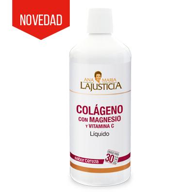 Collagene con magnesio e vitamina C liquida al gusto di ciliegia Ana María LaJusticia, 1 L