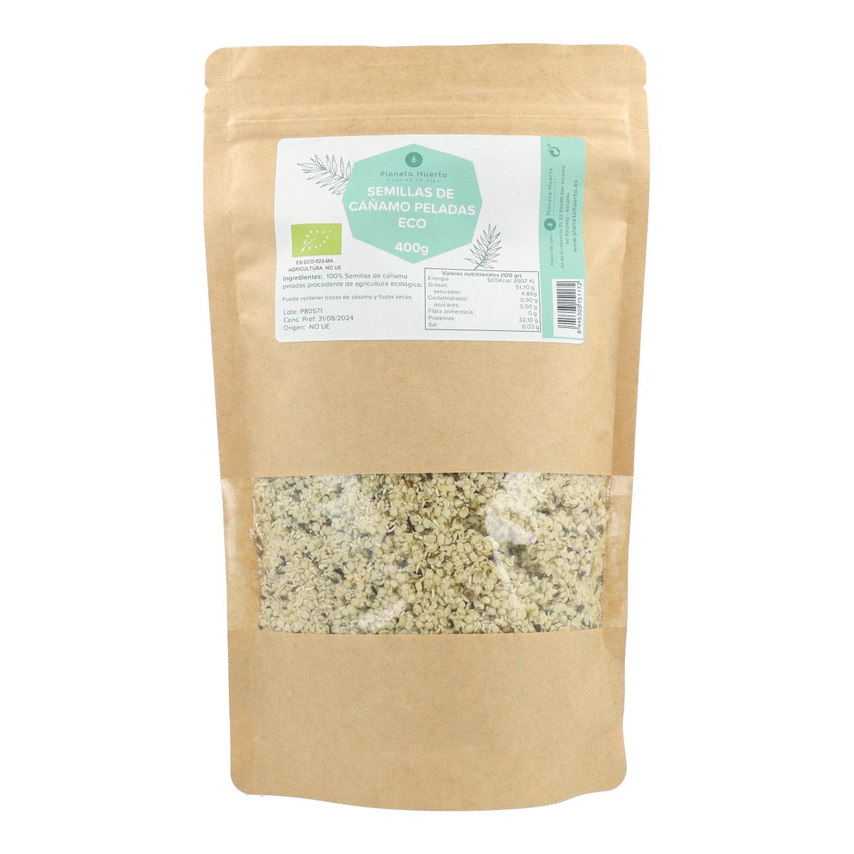 Semi di canapa decorticati ECO Planeta Huerto 400 g