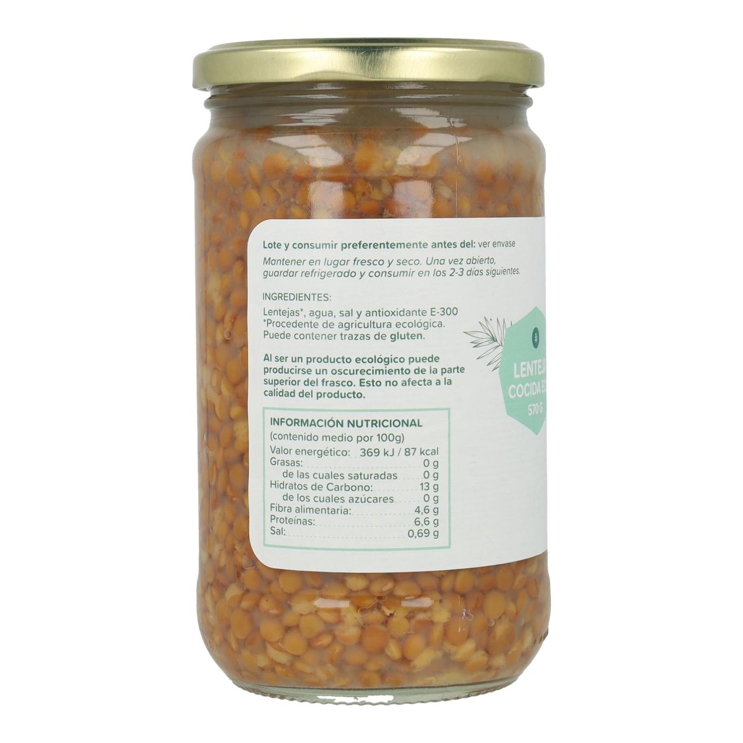 Lentilles cuites ECO Planeta Huerto 570 g