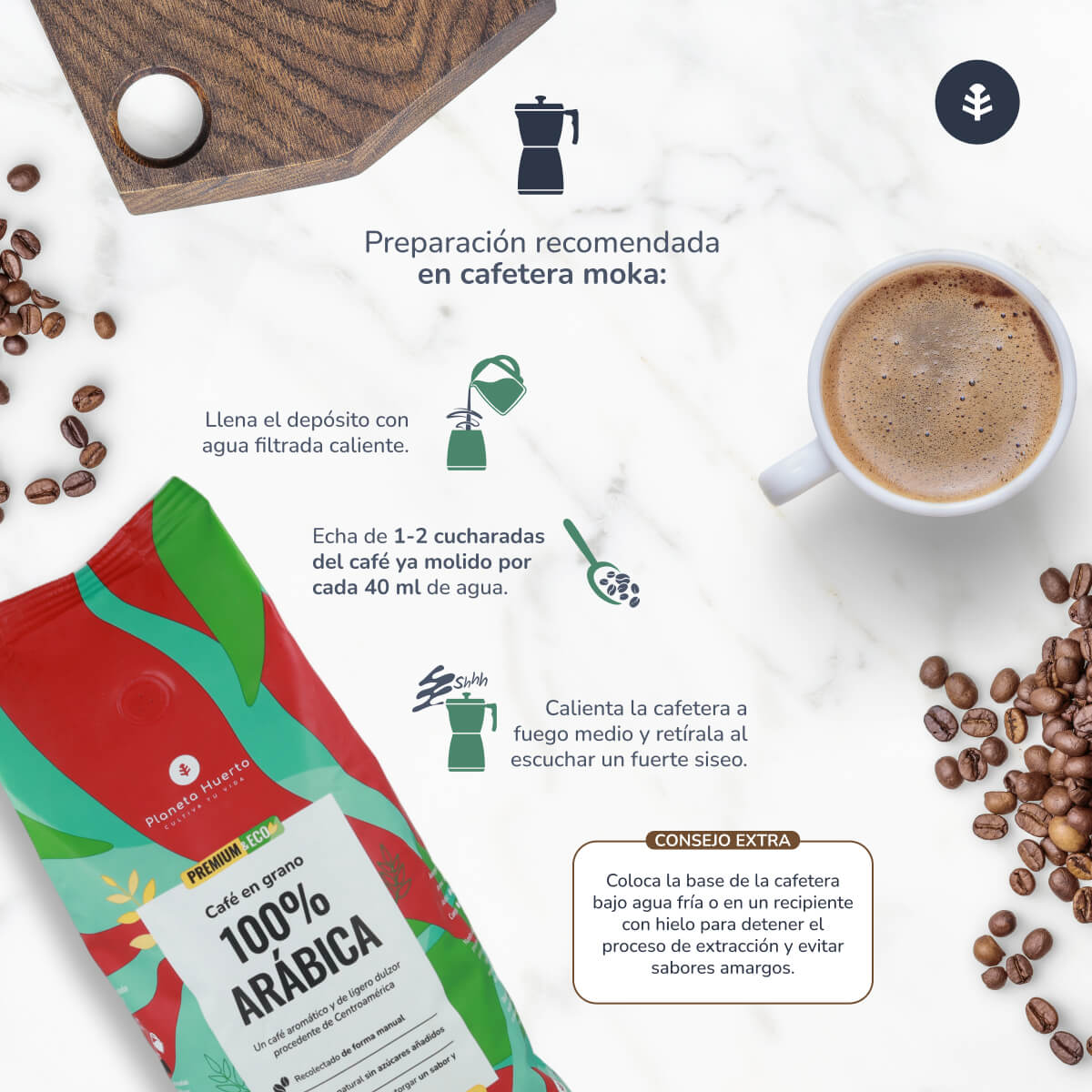 100% Arabica Planet Orchard Eco caffè macinato 250 g