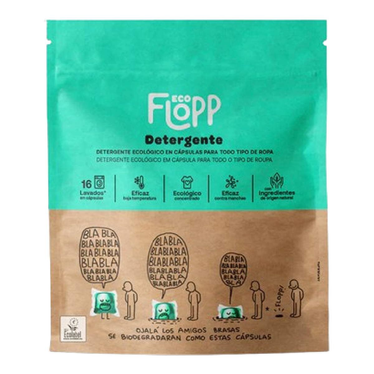 Flopp Organic Eco Pack Laundry Detergent 16 capsules