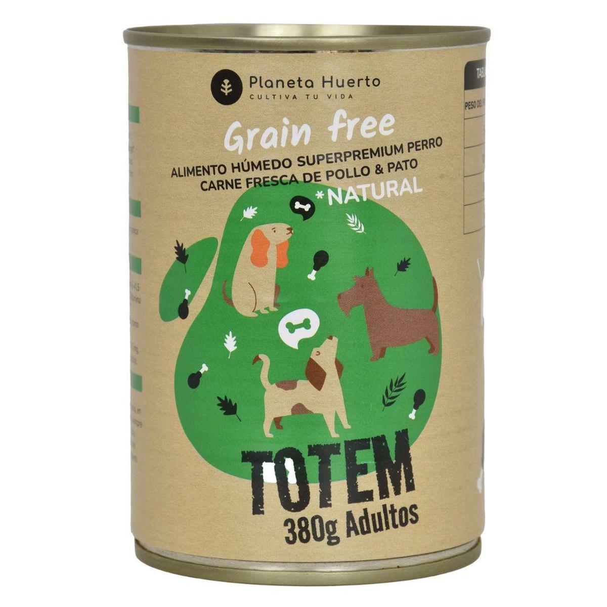 Confezione 6 x Cibo umido per cani Superpremium senza cereali Pollo e Anatra 380 g Planeta Huerto