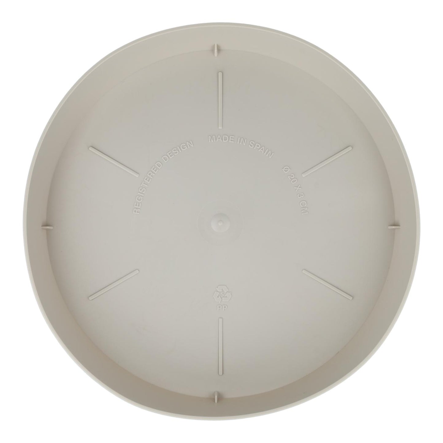 Płytka doniczkowa Tes w kolorze surowym D 17 x 2,5